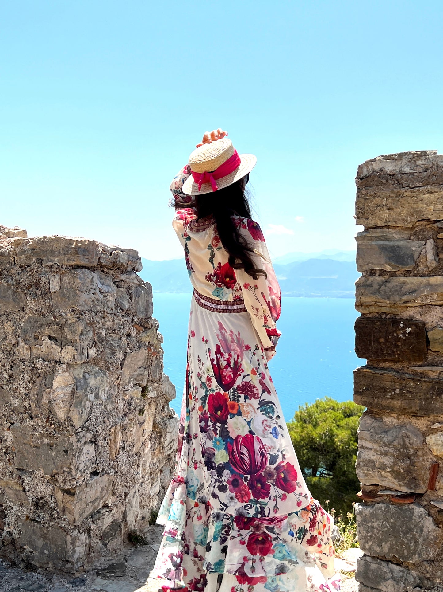 Lidia Floral Print Special Occasion Maxi Dress-6